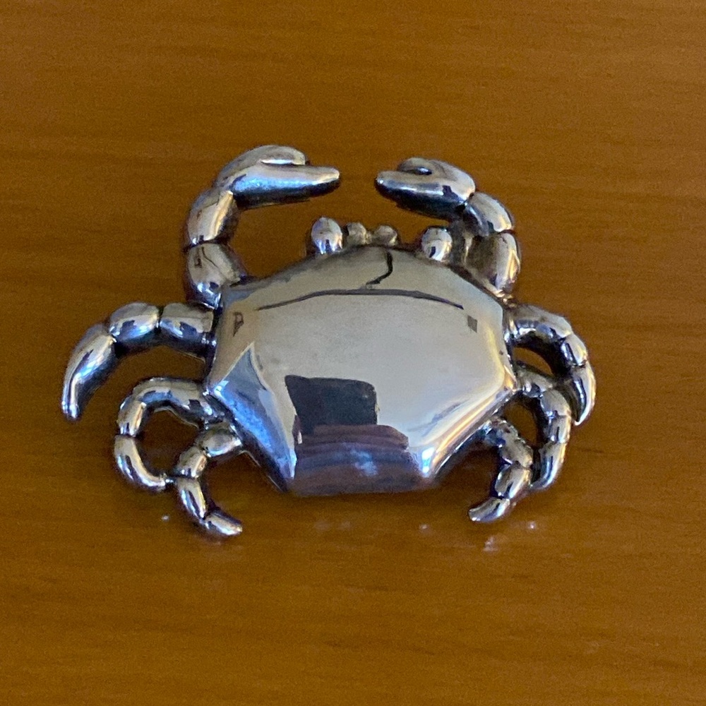 Large Vintage Silver Crab Pendant/Brooch